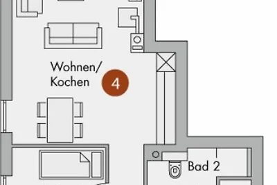 Moderne Ferienwohnung mit 2 Schlafzimmern, 2 ...