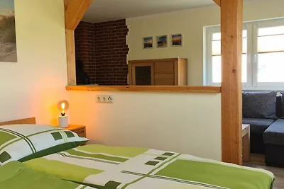 1-Raum-Gartenhaus (48m², 2+1 Personen)