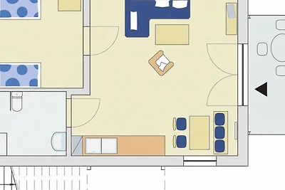 2-Raum-Ferienwohnung, 2 (+2) Personen, EG (8)