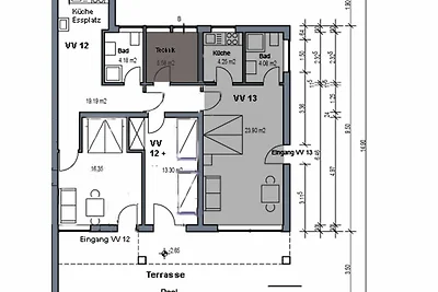 VV 12; 2-Raum; EG; Terrasse; 54m²