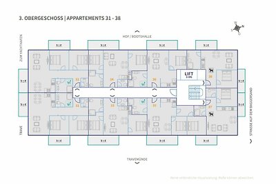 2 Schlafzimmer, direkter Traveblick, eigene S...