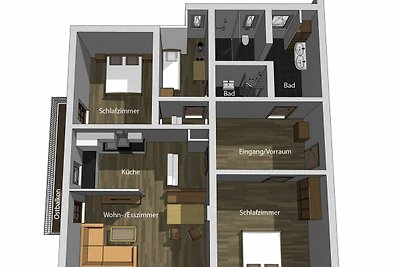 Ferienwohnung 9 mit Ostbalkon