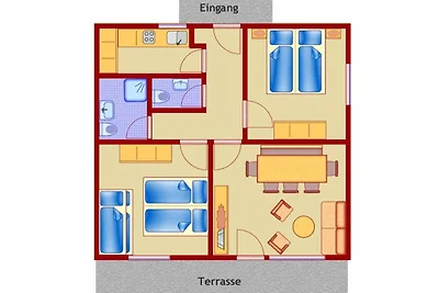 Familienfreundliches Ferienhaus mit Terrasse ...