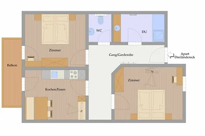 Apart (B) Dreiländereck 75m²