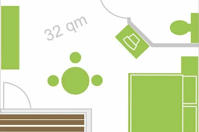 Ferienwohnung 2 - 32qm (2 Personen), Balkon