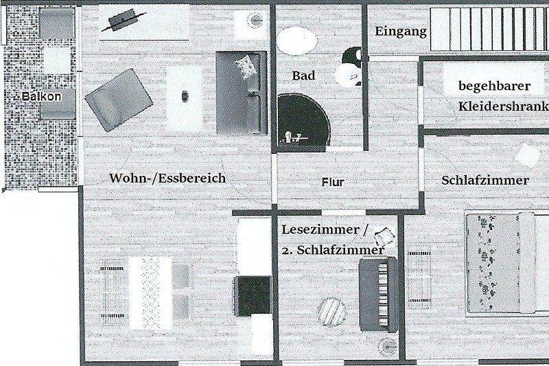 Floor Plan of Katy's Cabin