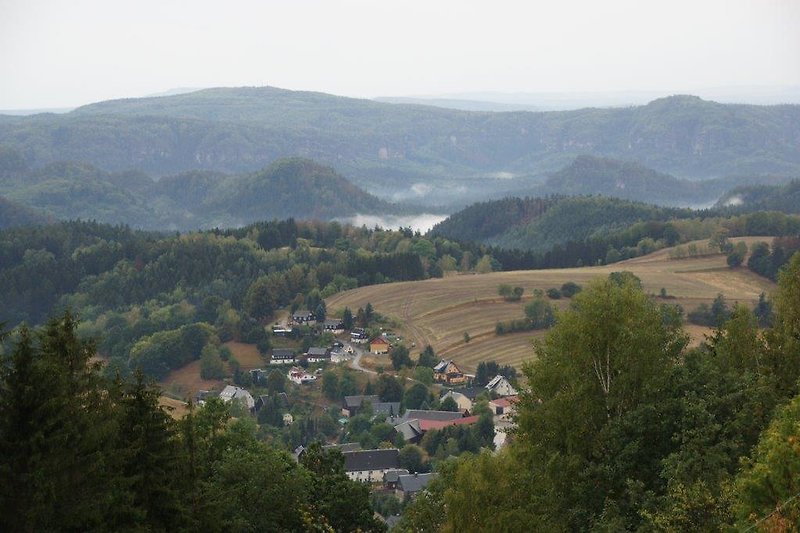 Blick vom Wachberg auf Saupsdorf