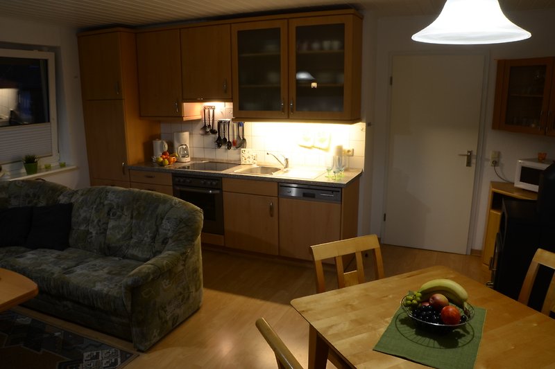 Küche mit Wohnbereich