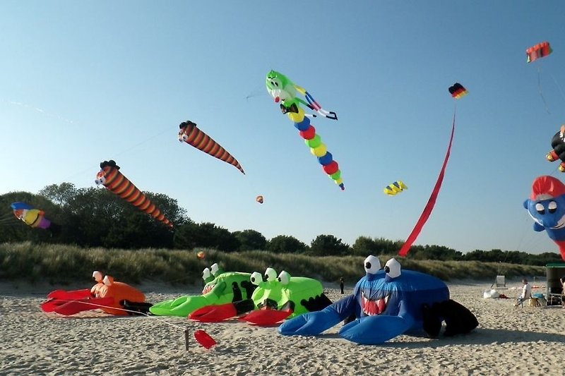 The kite festival takes place around October 3rd.