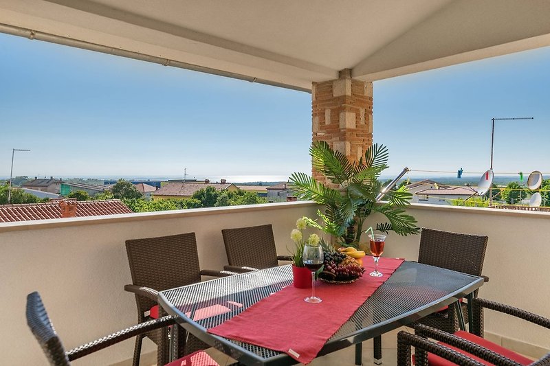 Dining table on the balcony