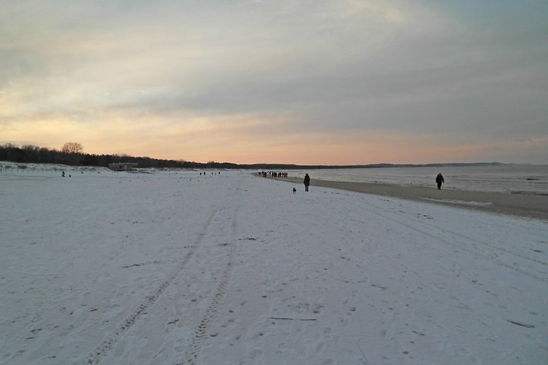 Morze Bałtyckie zimą, Świnoujście
