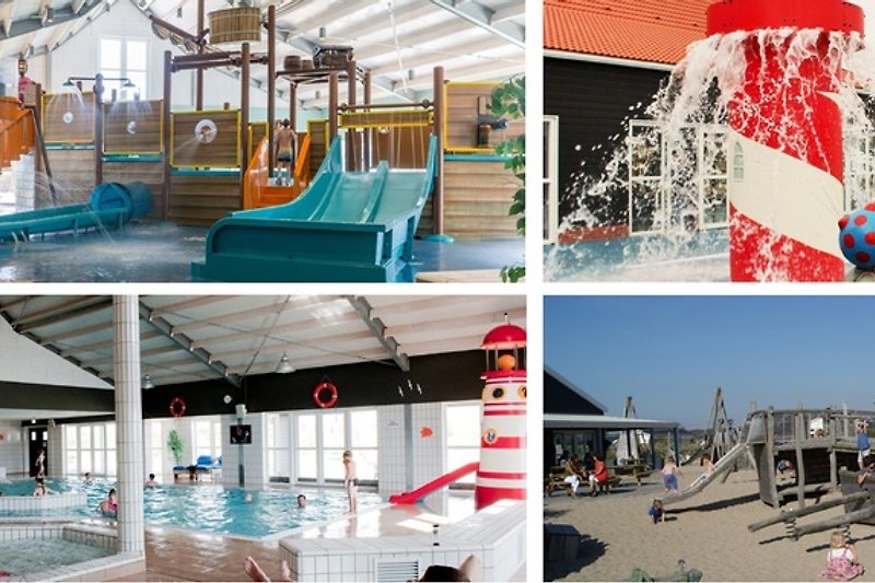 Schwimmbad, Wasserspielplatz und Spielplatz im Strandpark zur Mitbenutzung 
