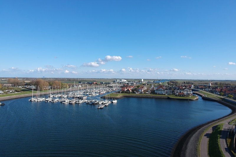 Droneshot von Yachthafen Wemeldinge