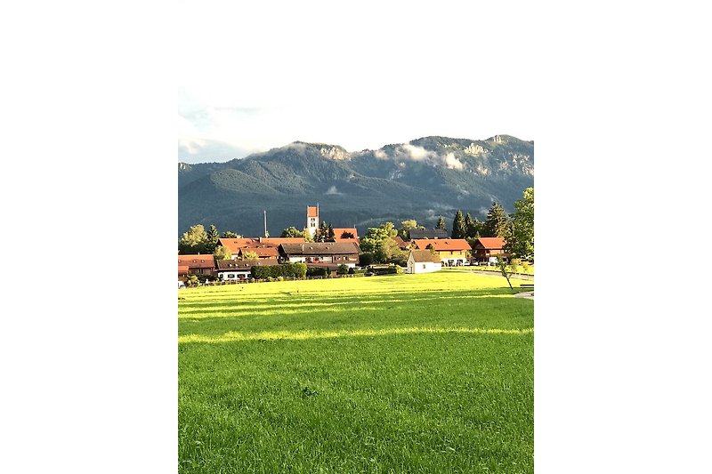 Wackersberg in front of mountain panorama