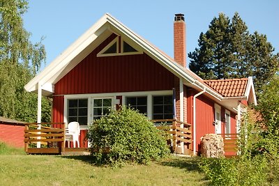 Casa sueca en el idilio de las vacaciones