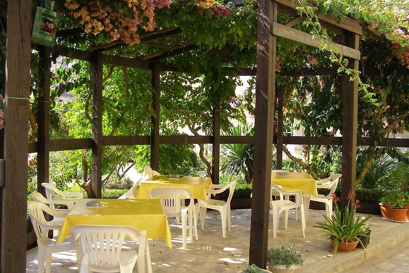 terrasse avec meubles de jardin