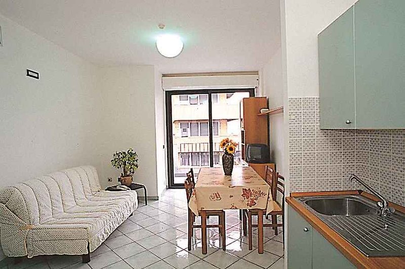Pomieszczenie mieszkalne z niszą kuchenną (przykład zakwaterowania)