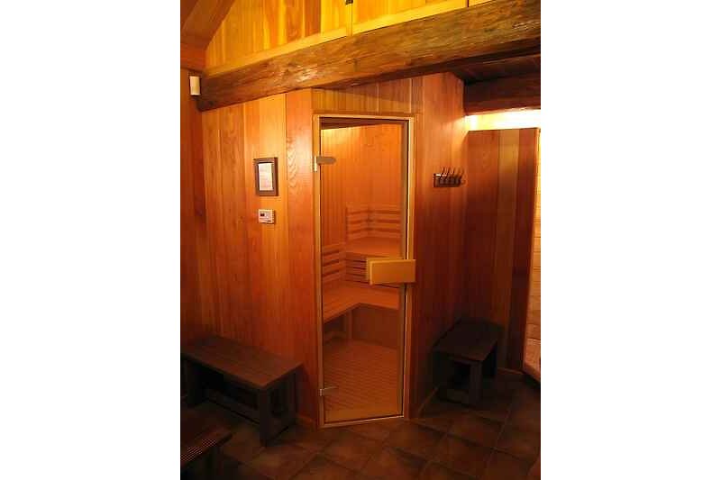 Sauna in het wellnessgedeelte