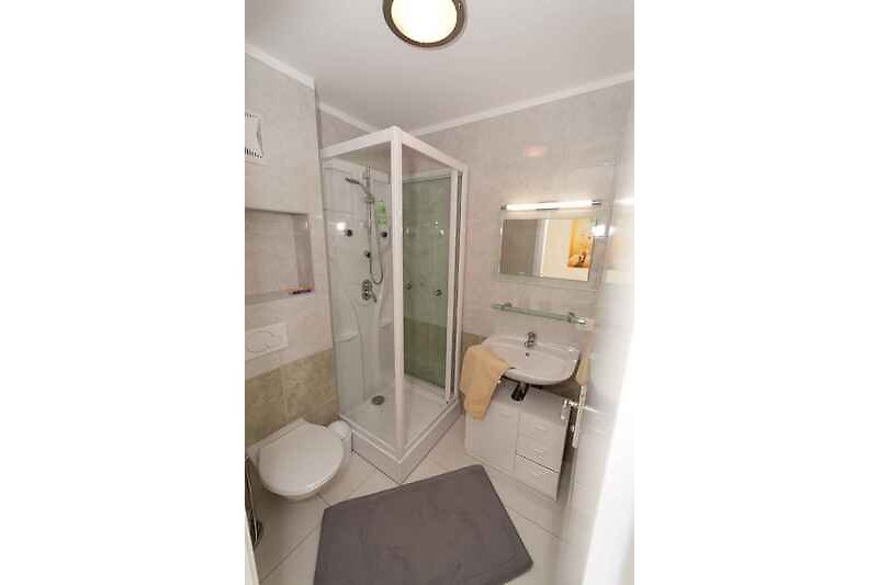 salle de bain avec douche/wc