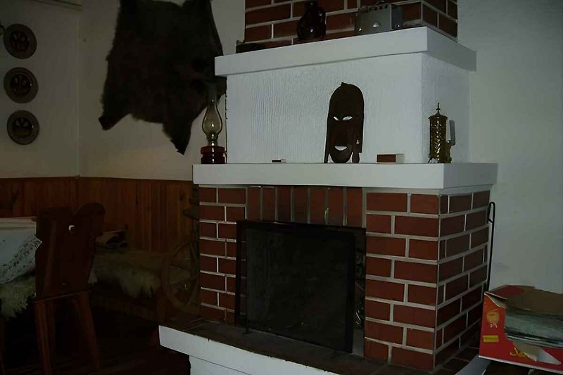 Salle de déjour avec cheminée