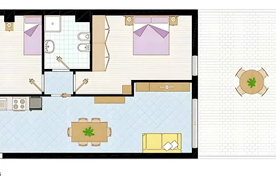 Ferienwohnung mit Balkon