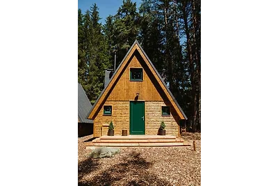 Hütte mit Kamin und Freisitz und mit