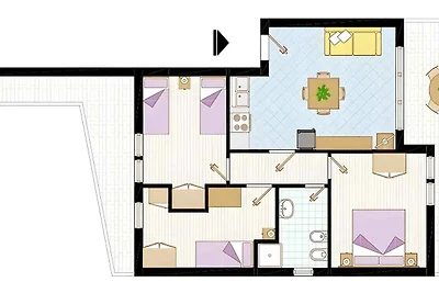 Ferienwohnung mit Klimaanlage und Balkon