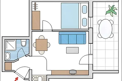 Ferienwohnung mit Klimaanlage
