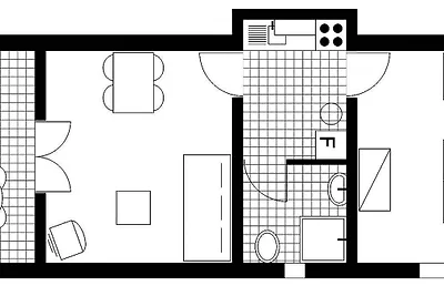 Ferienwohnung 70 m vom Meer