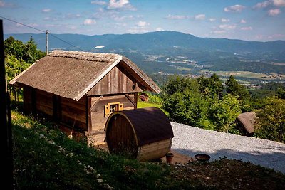 Hütte mit schöner Aussicht, Sauna und