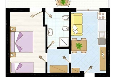 Ferienwohnung mit Klimaanlage und Balkon