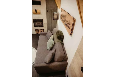 Hütte mit Kamin und Freisitz und mit