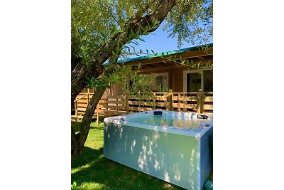 Mobilehome mit Terrasse mit Seeblick, Pool un