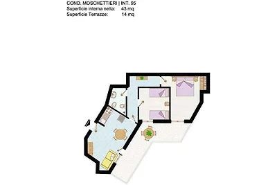 Ferienwohnung mit Klimaanlage und Balkon