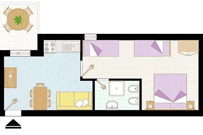 Ferienwohnung mit Balkon