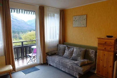 Studio mit Terrasse, Sauna und Ausblick auf d