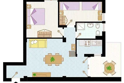 Ferienwohnung mit Balkon