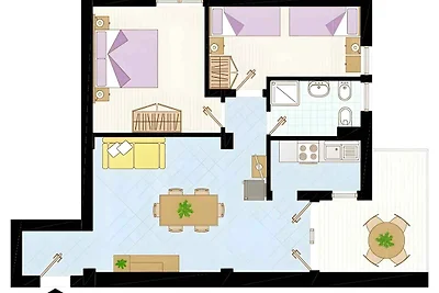 Ferienwohnung mit Balkon