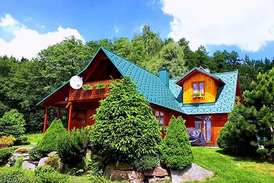 Ferienhaus mit Kamin und Sauna bei Wald