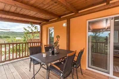 Mobilehome mit Terrasse und Grill, am Meer