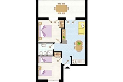 Ferienwohnung mit Balkon und Klimaanlage