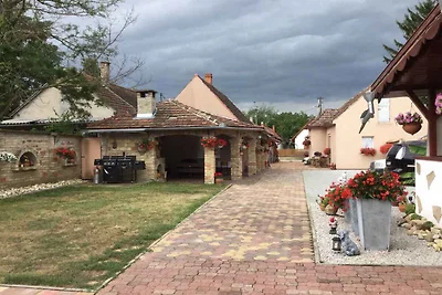 Ferienhaus mit Waschmaschine und Ofen im