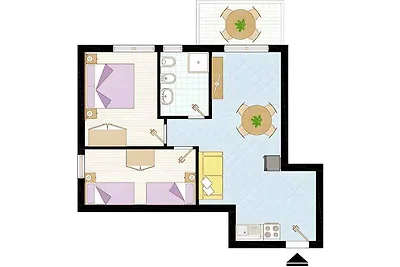 Ferienwohnung mit Balkon und Klimaanlage