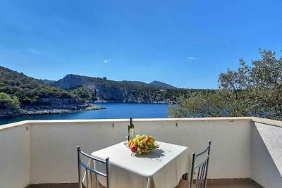 Ferienwohnung nahe am Meer mit Balkon