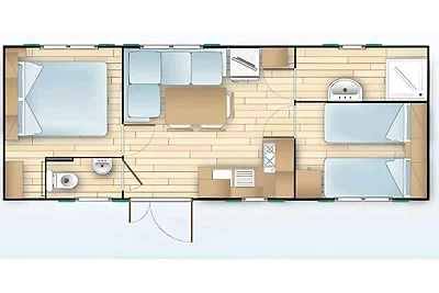 Mobilehome auf Campingplatz