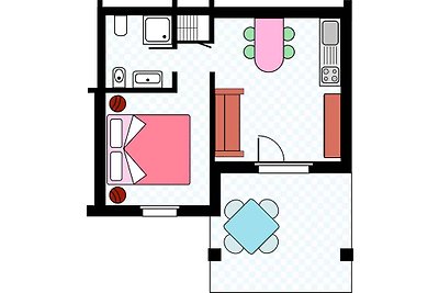 Bungalow mit Terrasse und Klimaanlage