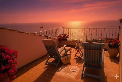 Ferienhaus mit Meerblick und Dachterrasse