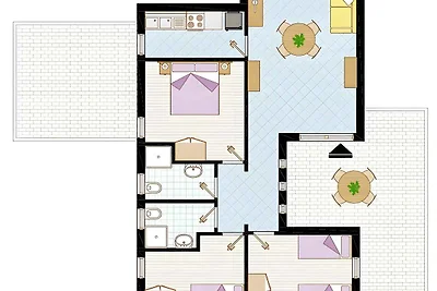 Ferienhaus mit Klimaanlage und Terrasse