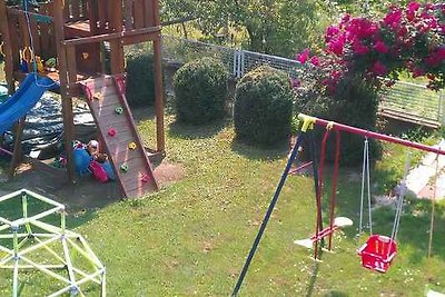 Ferienwohnung im Erdgeschoss, die Terrasse bl