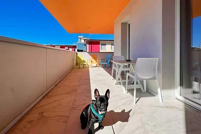 Studio mit Klimaanlage und Terrasse